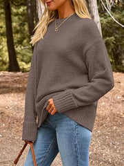 Women's Oversized Sweaters Fuzzy Chunky Warm Pullover Sweater