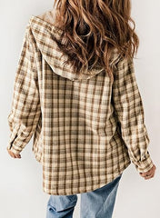 Womens Plaid Shacket Jacket