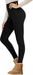 Fleece Lined Leggings Women - High Waisted Winter