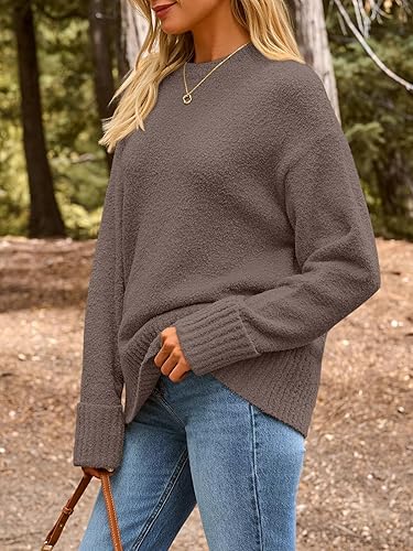 Women's Oversized Sweaters Fuzzy Chunky Warm Pullover Sweater
