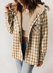 Womens Plaid Shacket Jacket