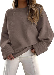 Women's Oversized Sweaters Fuzzy Chunky Warm Pullover Sweater