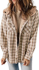 Womens Plaid Shacket Jacket